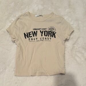 New York Graphic Tee in Cream